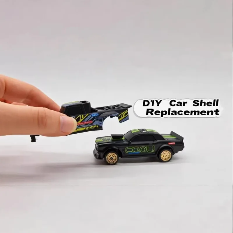 

1:64 RC Drift Car WiFi 720P Camera DIY Replaceable Car Shell With LED Lights Desktop Racing Toy For Kids Hobby Enthusiasts