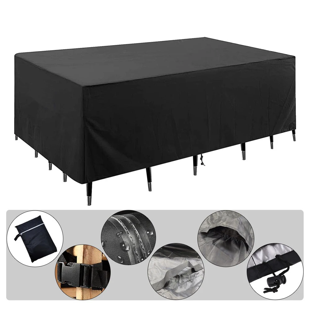 Outdoor Garden Patio Furniture Sofa Cover 420D Oxford Fabric Waterproof UV Protection Dustproof Thickened Full-Coverage