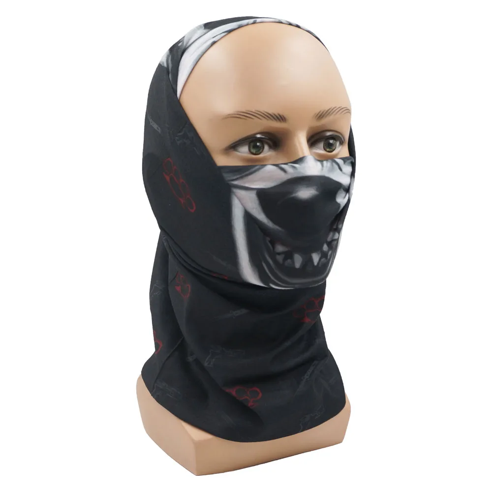 남성용 여성용 광대 페이스 커버 방진 UV 보호 Quickdry Neck Gaiter 아트 인쇄 Balaclava Cycling 하이킹 Undercap Bandana