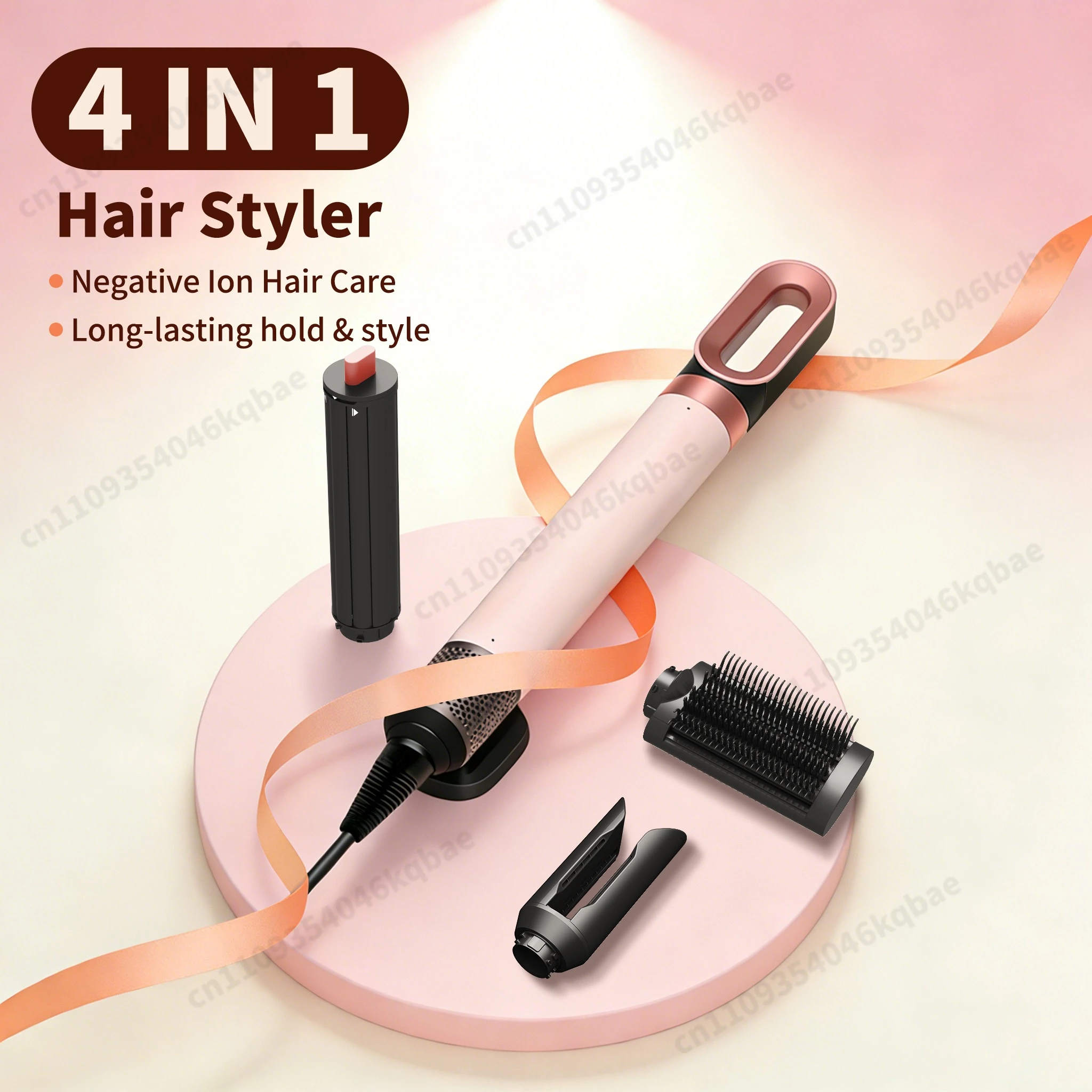 6-in-1-Haarstyler, Negativ-Ionen-Luftstyler-Bürste für automatisches Locken, Haartrockner-Set im Salon-Stil, weniger Frizz, weniger Hitzeschäden