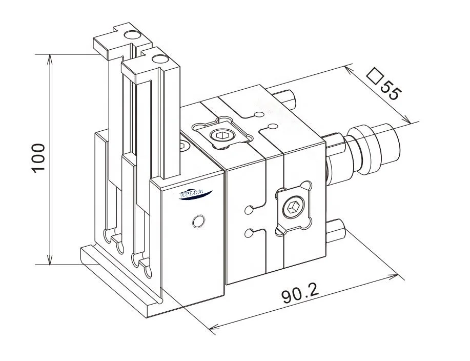Stainless Steel  ER-008856 Precision  Three-axis Fine Adjustment Rotatable Pendulum Vise for Wireedm Cutting HE-W06579