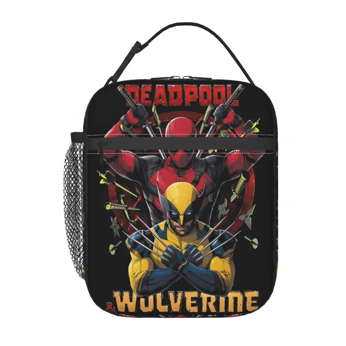 D & W Deadpool Superhero Insulated Lunch Bag Thermal Meal Container Leakproof Tote Lunch Box for Men Women Office Picnic