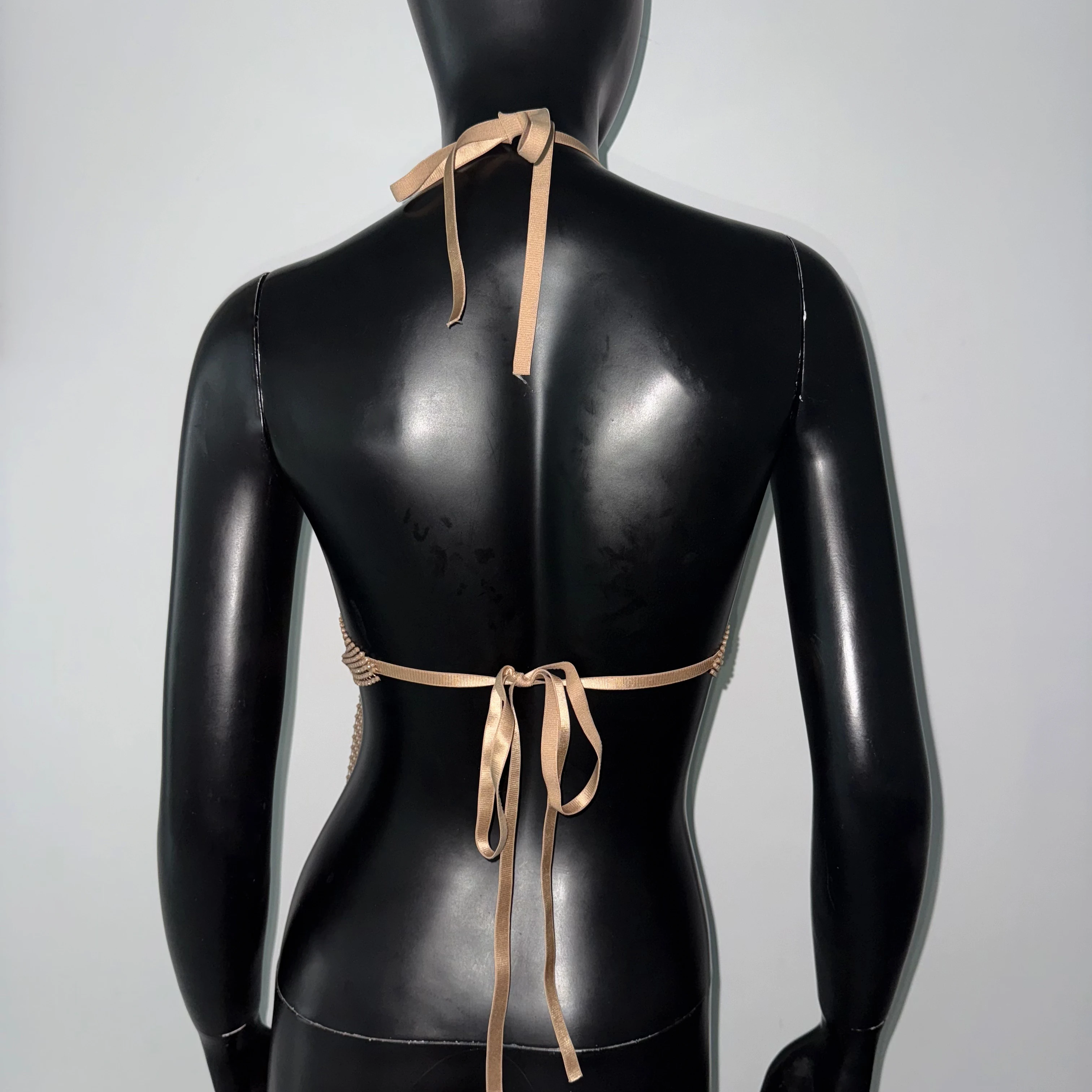 براقة شبكة صيد السمك حجر الراين المؤنث تانك القمم مثير العميق الخامس الرقبة عارية الذراعين الرسن الرقبة الجوف خارج شبكة شير بروتيل كوكتيل