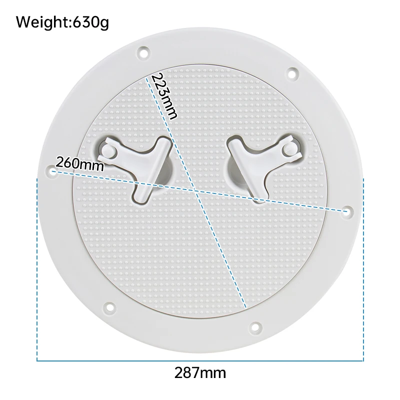 10 inch Deck Plate Corrosion Resistant Marine Access Boat Inspection Hatch Cover Plate for Marine Boating Water Sport