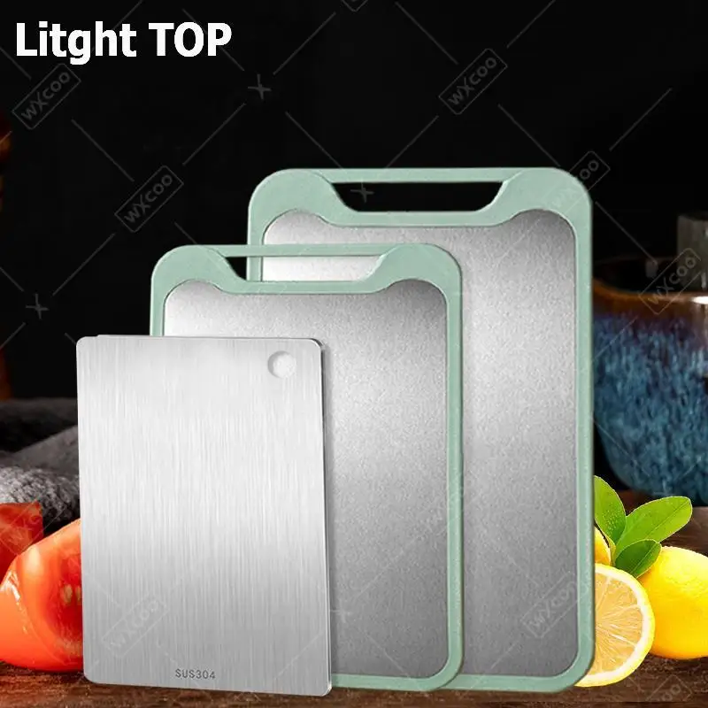 

1 ~ 3 шт. разделочная доска из нержавеющей стали, разделочная доска для овощей, мяса, пищевая кухонная утолщенная двухсторонняя разделочная доска