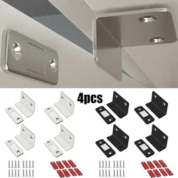 4Pcs Strong Magnetic Door Closer Furniture Cabinet Wardrobes Cupboard Magnet Door Latch With Screw/Sticker L Shaped Ultra Thin H