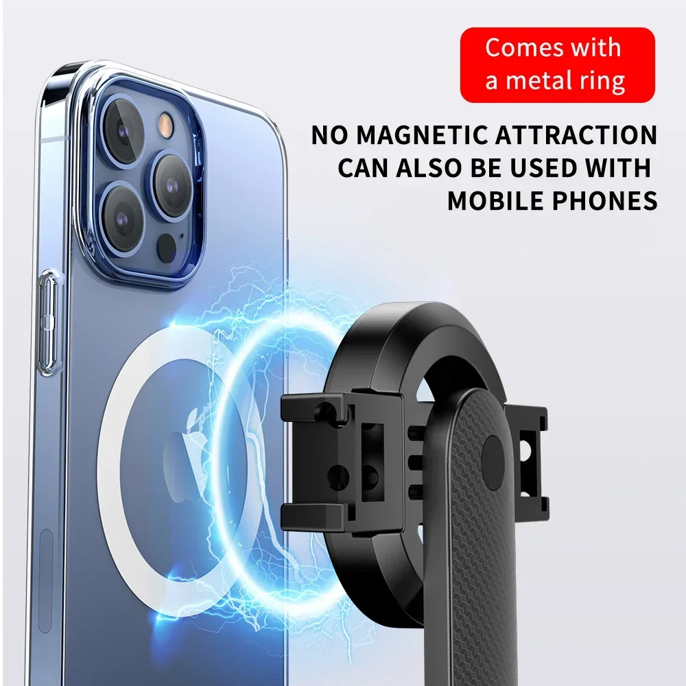 Portable Magnetic Selfie Stick Outdoor Portable Tripod Selfie Stand 360 Degree Rotating Compatible with IPhone Android