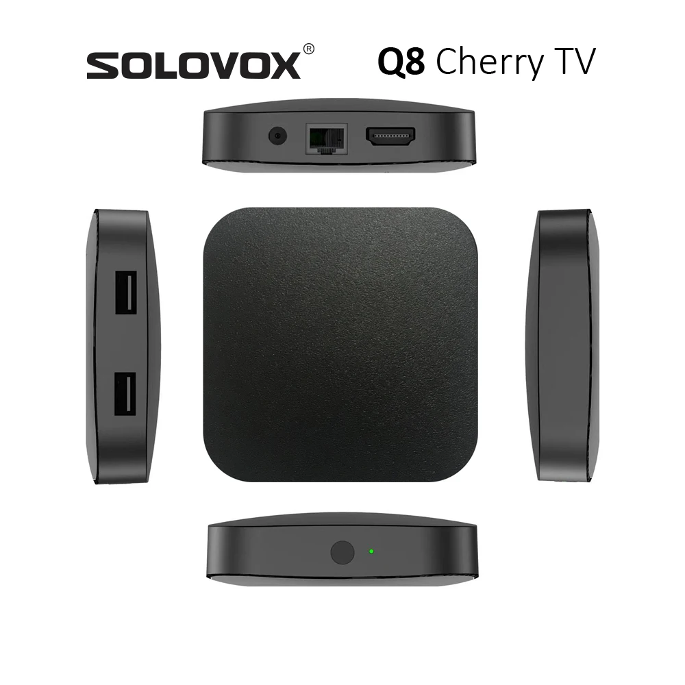 SOLOVOX 2023 Q8 CherryTV Live Android 11 TV BOX 4G 32G S905Y4 Quad Core 5G MIMO WiFi Dual Stalkermac ATV AV1 4K decodificador