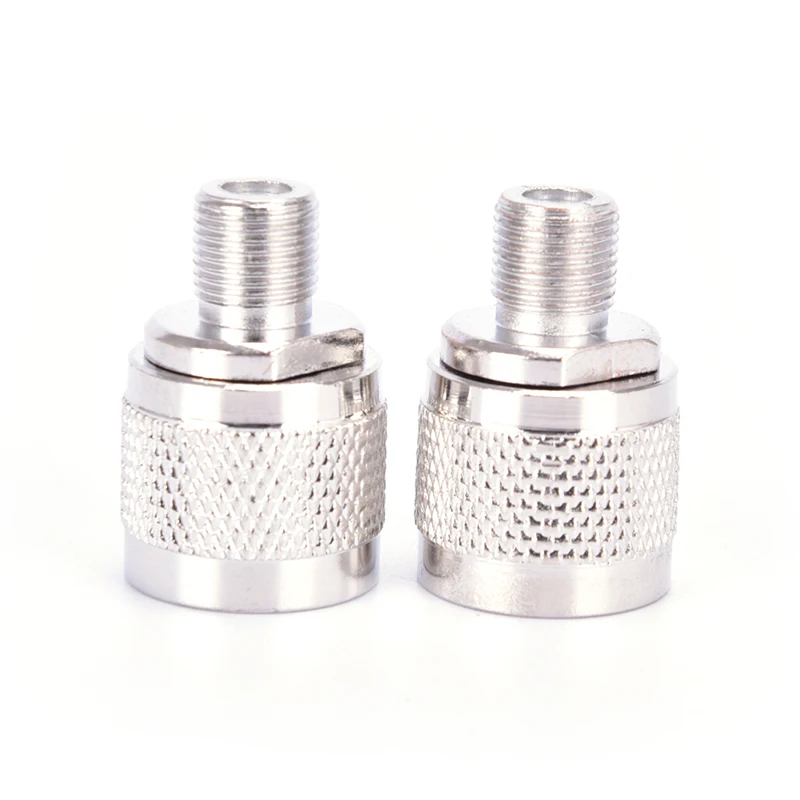 1pcs RF Connector N Male Plug Male Pin To F Female Jack Adapter Signal Metric Adapter