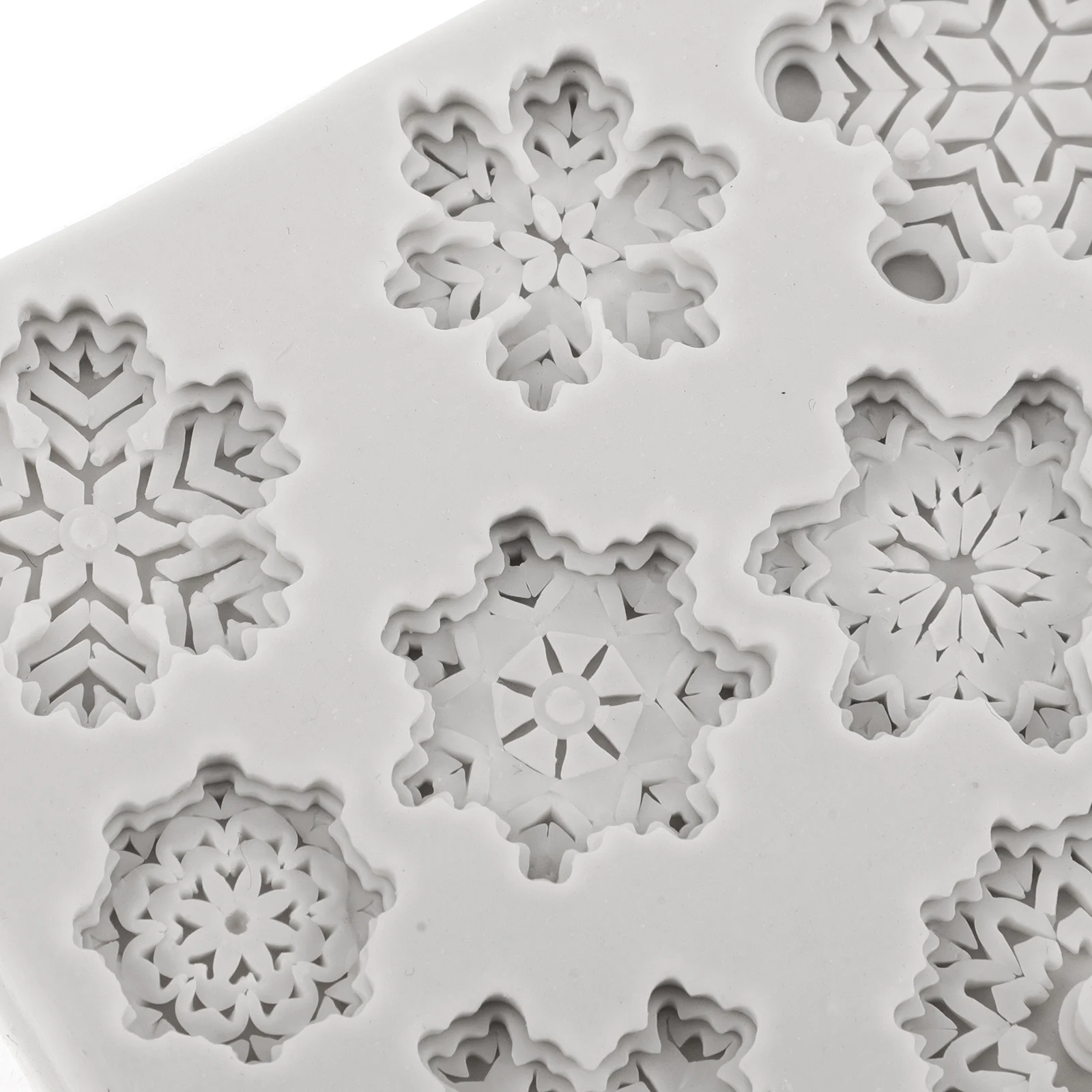

2Pcs Snowflake Silicone Mold Fondant Cake Baking Mold Snowflake Candy Chocolate Baking Supplies Fondant Silicone Molds