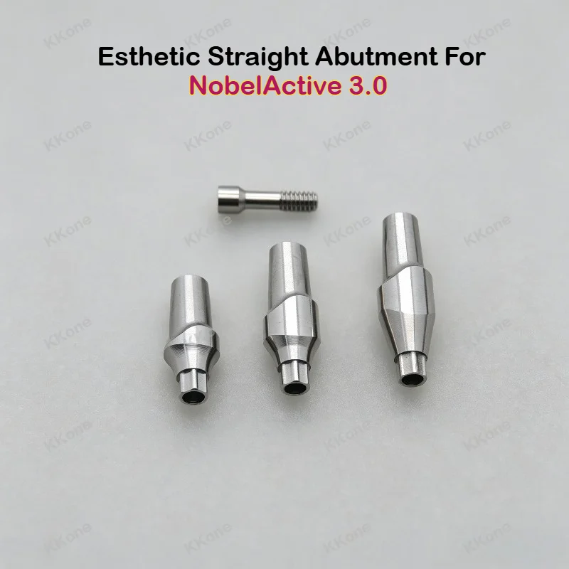 

5Pcs Titanium Alloy Dental Esthetic Straight Abutment For NobelActive 3.0 Dental Implant Restoration Tools
