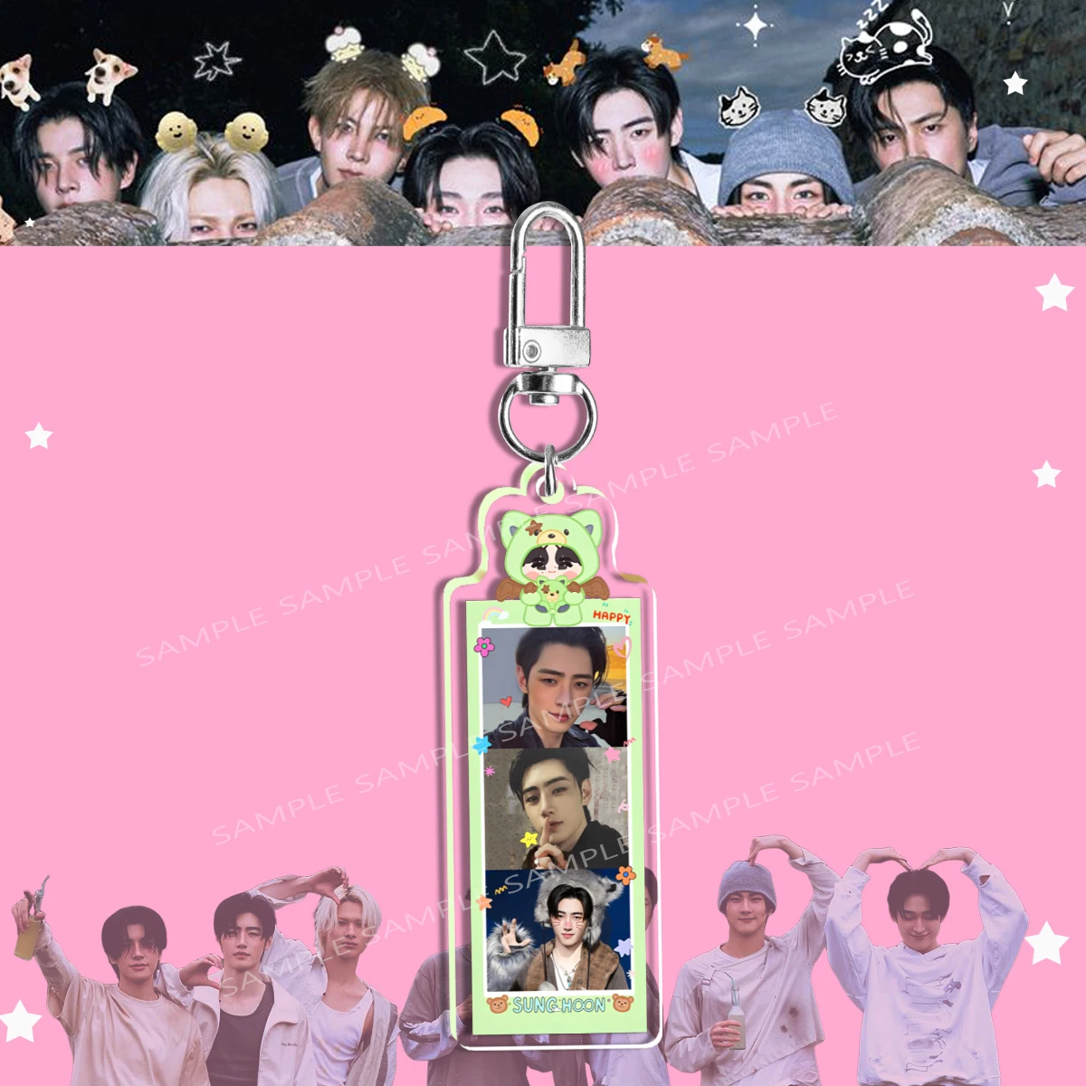 Kpop Acryl Sleutelhanger THE SIN: VANISH Album JUNGWON HEESEUNG JAKE Ni-ki SUNGHOON SUNOO Jay Sleutelhanger Hangertje Fans Cadeau Merchandise