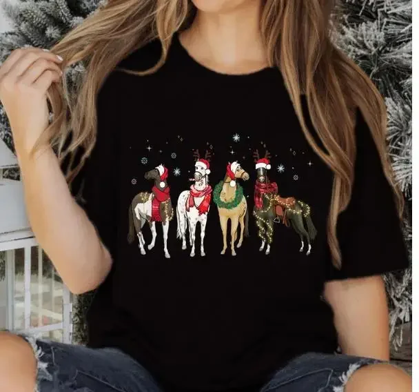 Christmas Horse Shirt, Funny Christmas Horse Shirt, Horse Lover T-shirt, funny