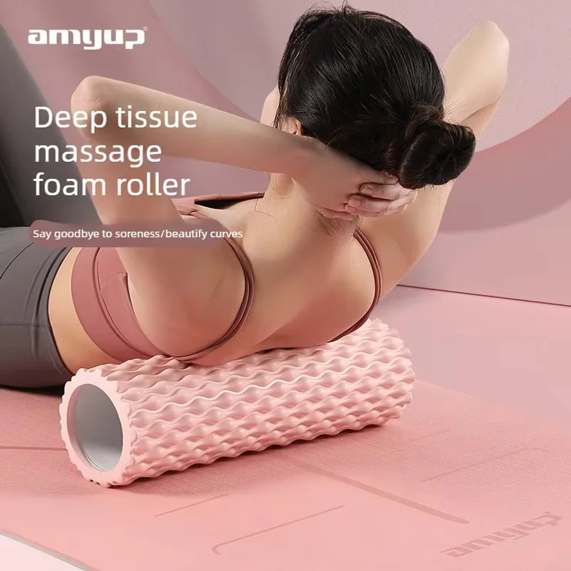 Hollow EVA Foam Roller 33×10cm Water Drop Texture Yoga Massage Column, Muscle Deep Tissue Release Fitness Pilates Massage Tool