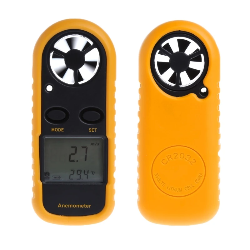 GM816 Mini Digital Anemometer Wind Speed Temperature Tester for