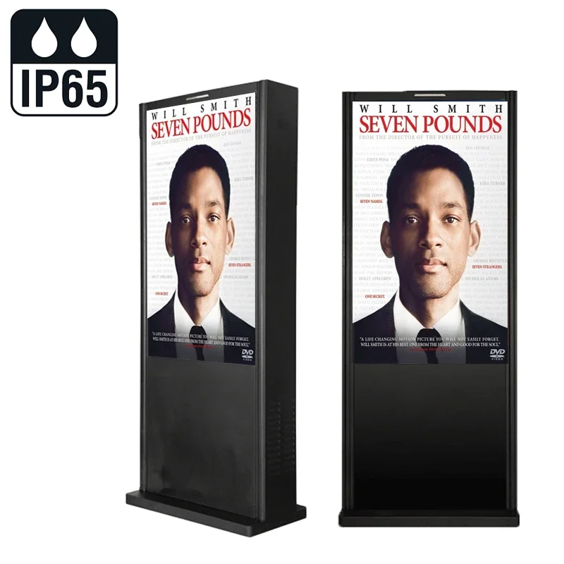 New Style 55 inch Custom Advertising Floor Stand Outdoor LCD Screen Totem Waterproof Dustproof IP65 Digital Signage Kiosk