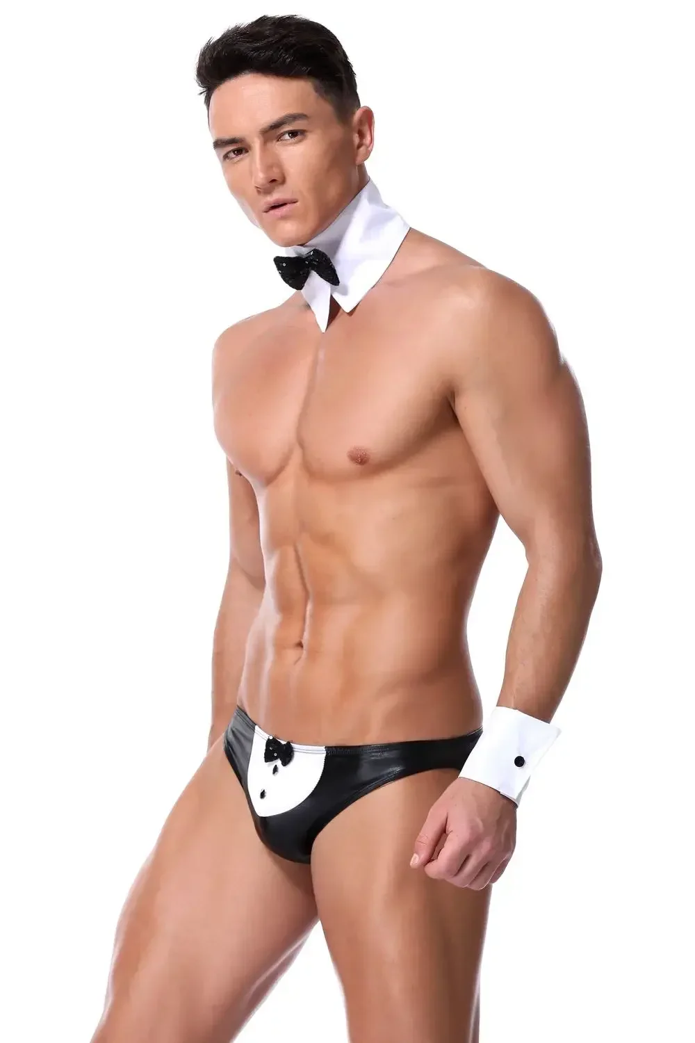 Male Sexy Waiter Lingerie Role Play Uniform