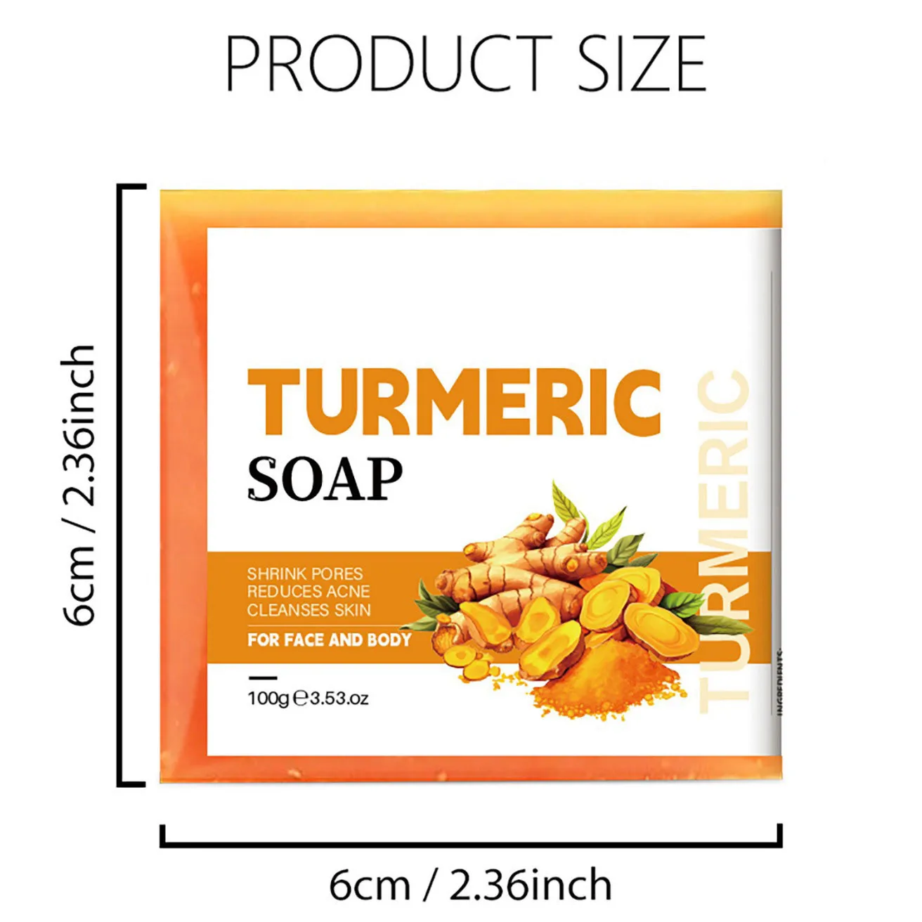 Hand Made Turmeric Soap Turmeric Kojic Acid Glow Soap Brightening And Whitening Skin Deep Cleansing Soap Skin Care Beauty 100g