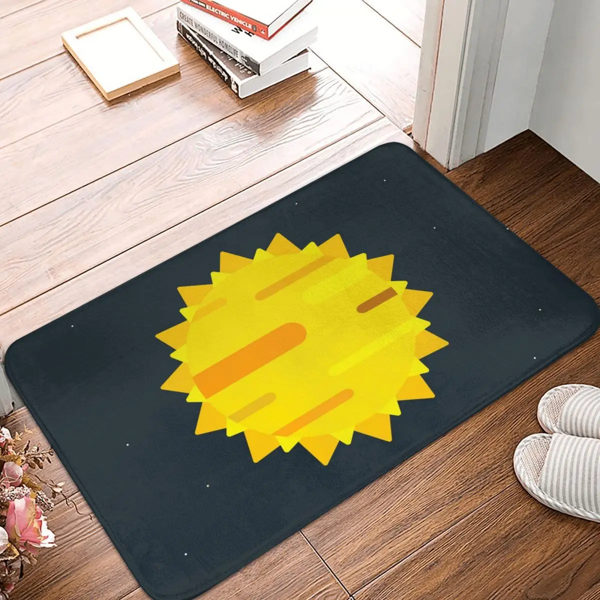 

Minimalism Bath Non-Slip Carpet Sun Flannel Mat Welcome Doormat Home Decor Rug