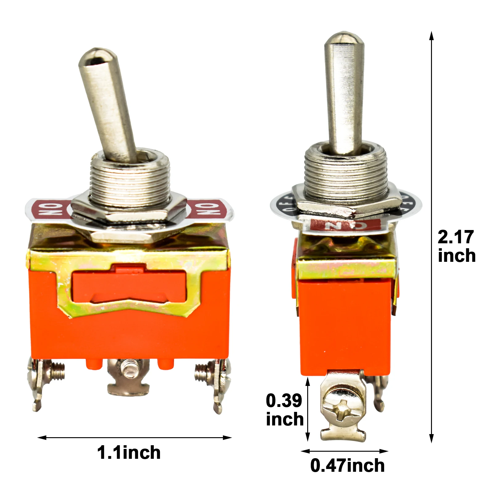 10PCS Rocker Toggle Flick Switch ON/OFF/ON 15A/250VAC SPDT Heavy Duty Waterproof Boot Cap Cover Light Car Accessories E-TEN1122