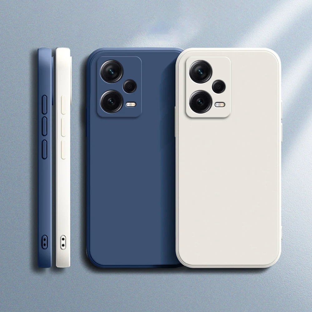 Custodia quadrata in Silicone liquido per Xiaomi Redmi Note 12 Pro Plus 4G Soft Fundas per 13 11 Pro Speed Pro + Turbo 5G Cover base