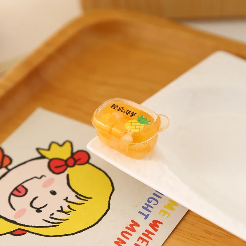 3pcs 인형 집 미니 슈퍼마켓 플라스틱 봉인 된 과일 조합 모델 시뮬레이션 음식 장식