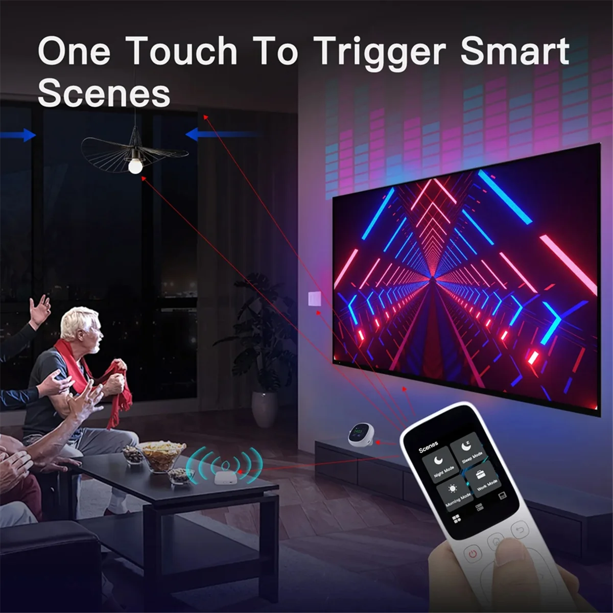 

BVBV Wifi Tuya Smart Central Control Panel Wireless Touch Screen Handheld IR Remote Controller for Home Appliance