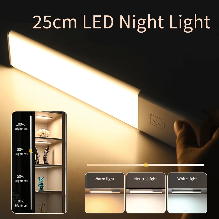 com-sensor-de-movimento-magnetico-sem-fio-25cm-led-luz-noturna-recarregavel-luz-de-gabinete-com-3-temperaturas-de-cor-e-escurecimento