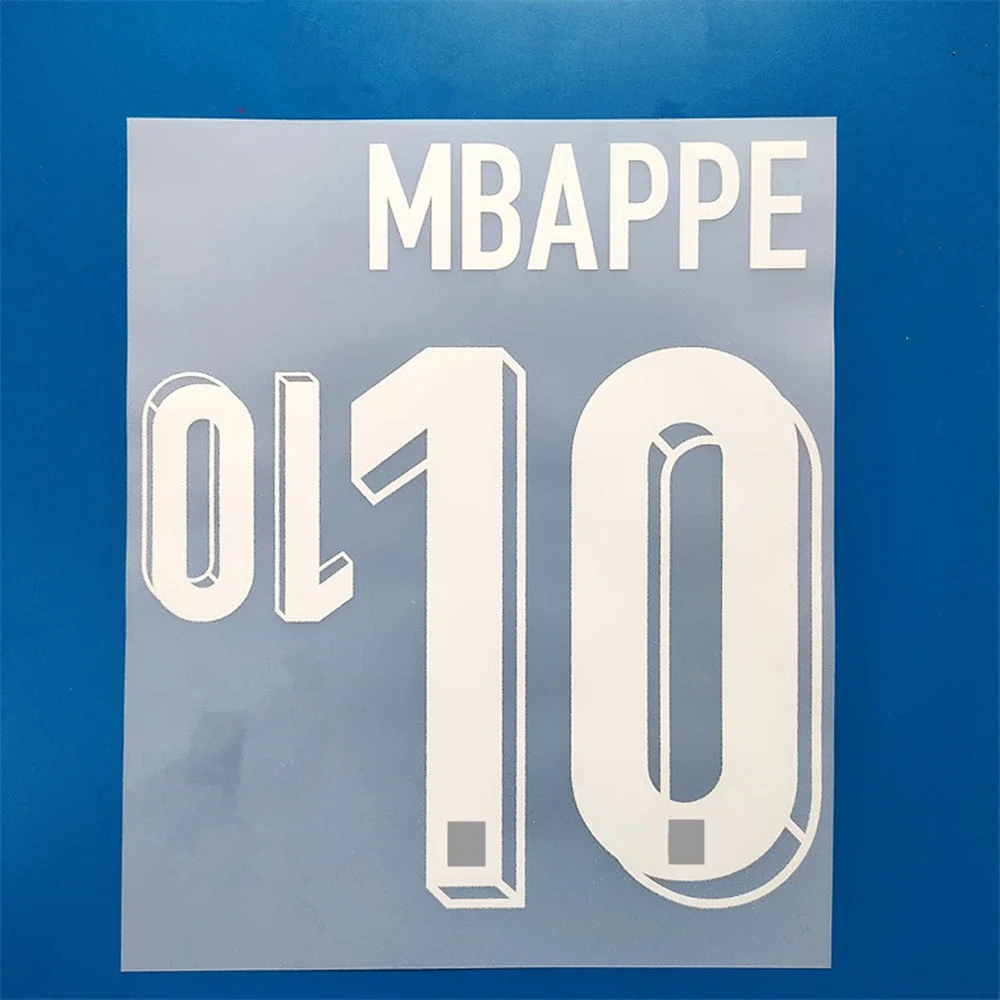 Super A 2024 MBAPPES GRIEZMANN O.DEMBELE number font print, Hot stamping patches badges