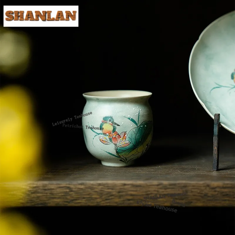 

Ручная роспись цветов лотоса, чайная чашка, элегантная чайная чаша, пара чая, чайная чашка с ароматом, чашки Jianzhan Master, аксессуары для набора чая