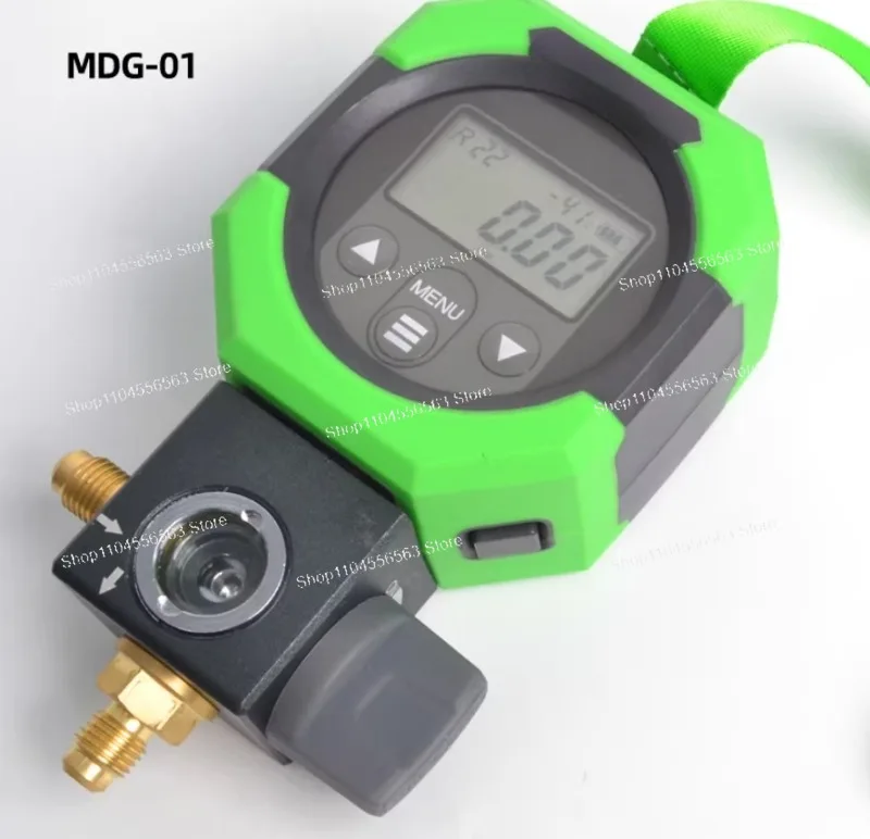 MDG-1 Digital Refrigerant Vacuum Pressure Gauge, Gas Air Conditioning Manifold Gauge with LCD Display for HVAC R134a R22 R410a C