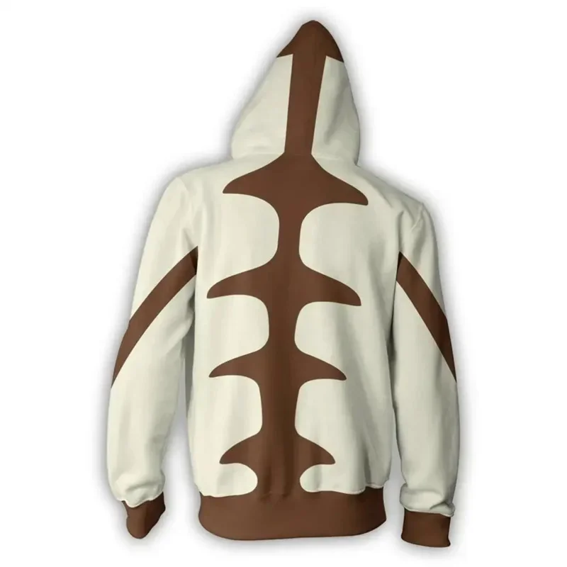 A AVATAR Last Airbender APPA Cosplay Hoodie Zipper Up Hooded Casual Hoodie Anime AVATAR Costume Thin Jacket