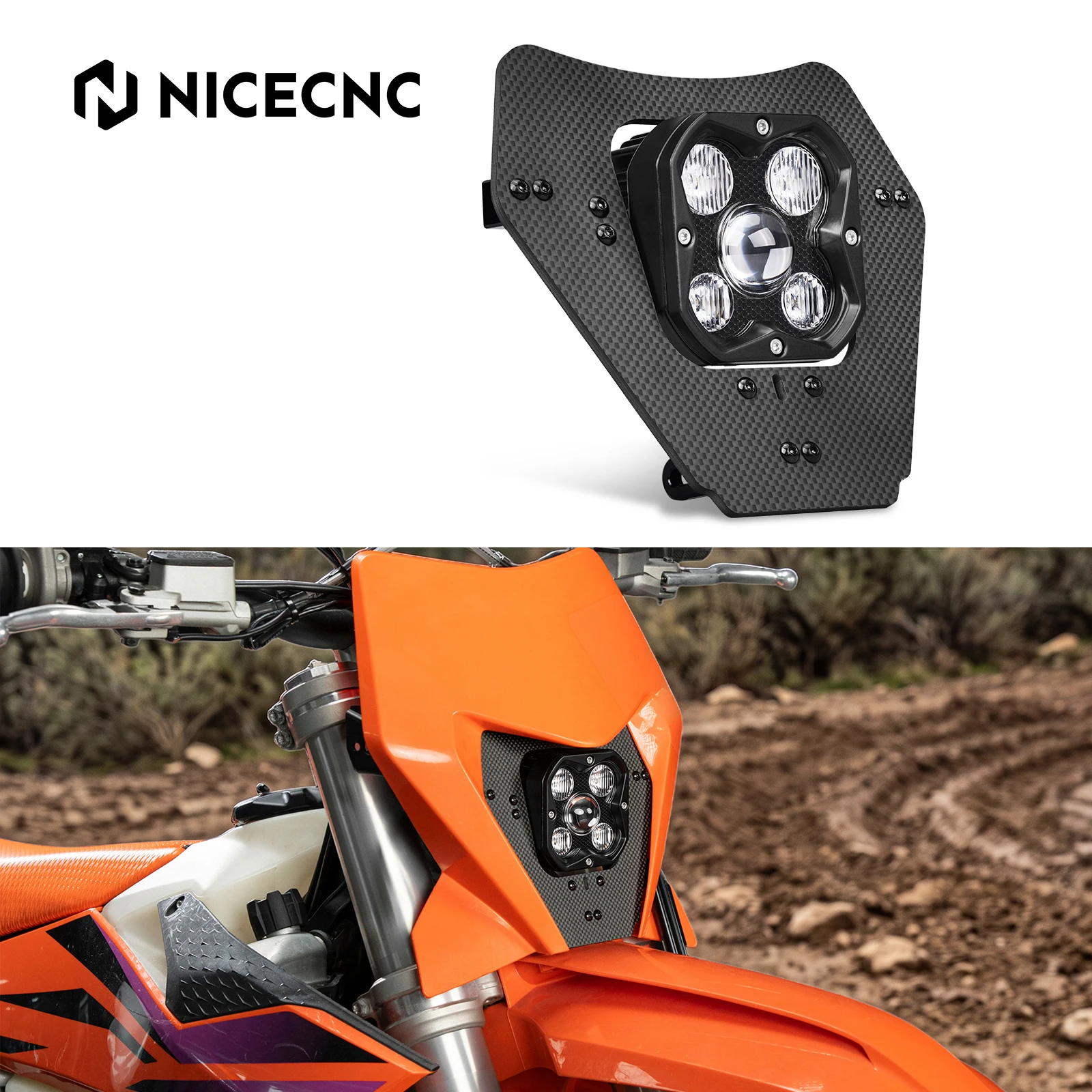 2027 2026 2025 2024 For KTM EXC 300 EXC-F 450 350 NICECNC Rally Headlight XW-F 500 XCF-W EXC-F 450 350 XC-W 300 EXC 250 150