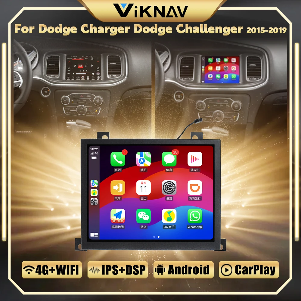 128GB Android 12 Car Radio For Dodge Charger Dodge Challenger 2015-2019 GPS Navigation Carplay Multimedia Player Touch Screen