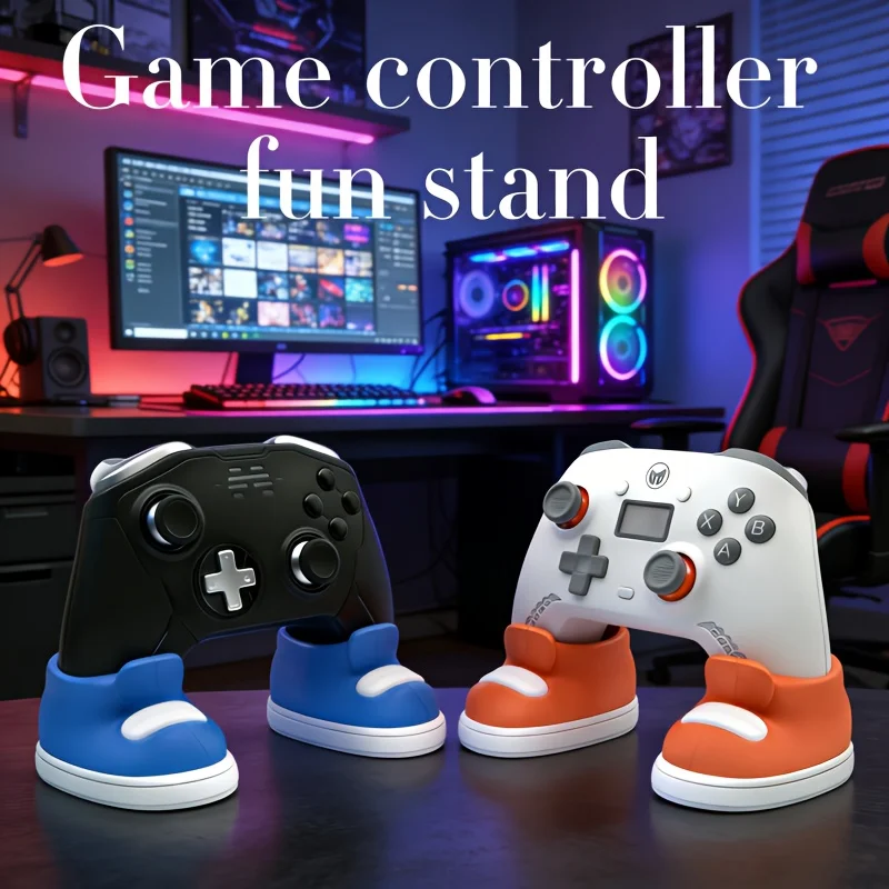 2pcs Game Controller Fun Stand - Colorful Shoe-Shaped Holder, Suitable for PS4, PS5, Xbox Controllers, Game Controller Holder