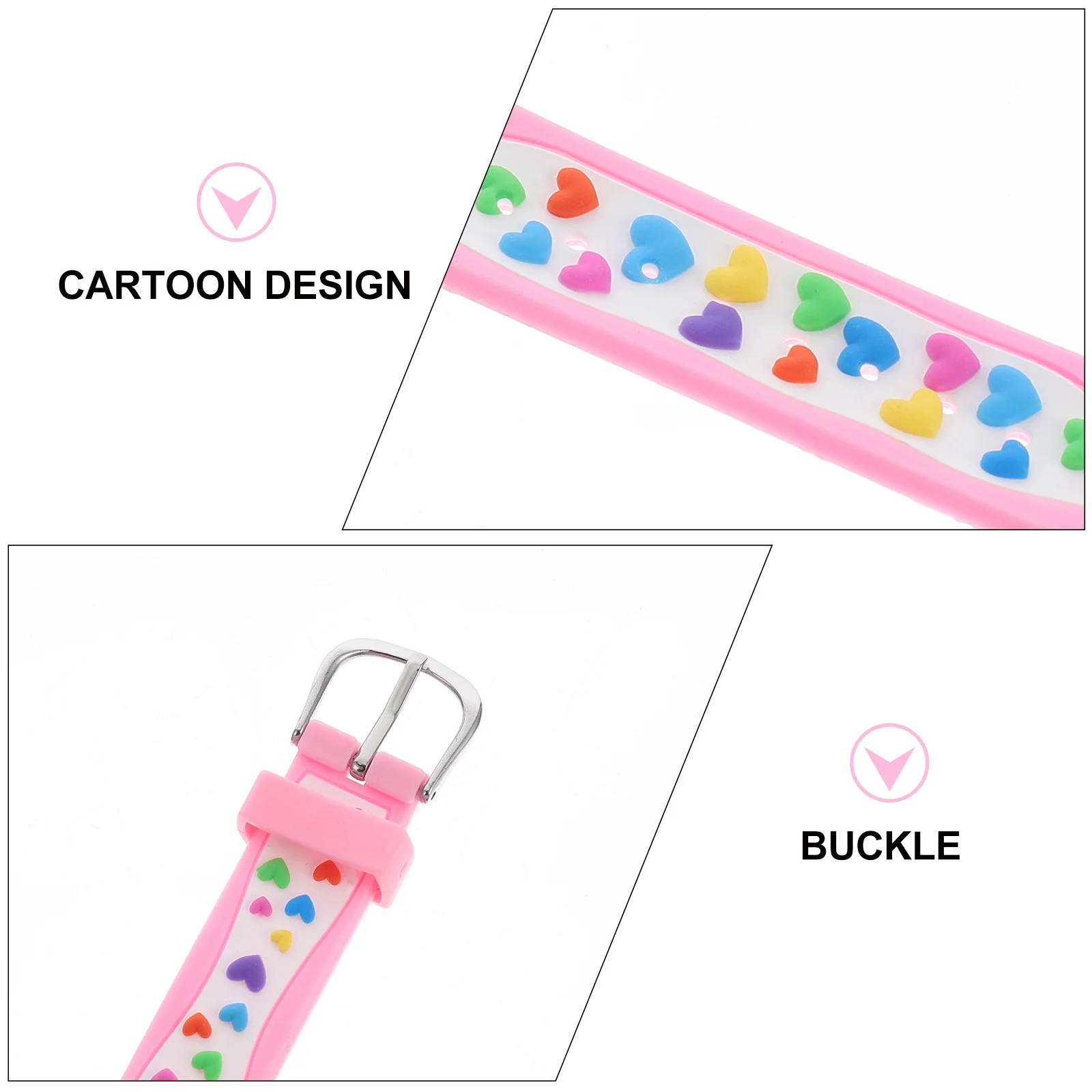 Heart-Shaped Kids Cartoon Waterproof Quartz Children Watch Gift Kids Watch Gift For Girls Birthday Christmas Party