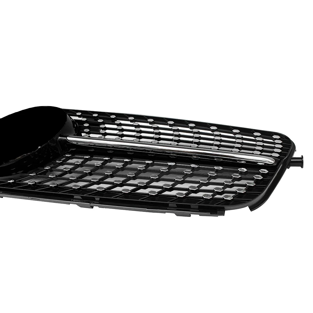 Diamond Radiator Front Bumper Mesh Hood Grille Gril for Mercedes C Class W204 C200 C250 C300 C350 2007-2014 Sedan and Coupe view 6