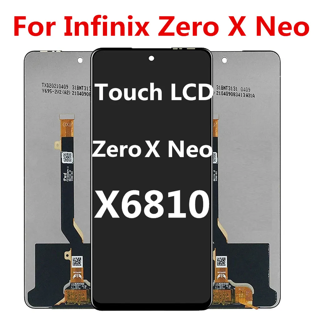 Original Black 6.78 inch For Infinix Zero X Neo X6810 LCD Display Touch Screen Digitizer Assembly Replacement