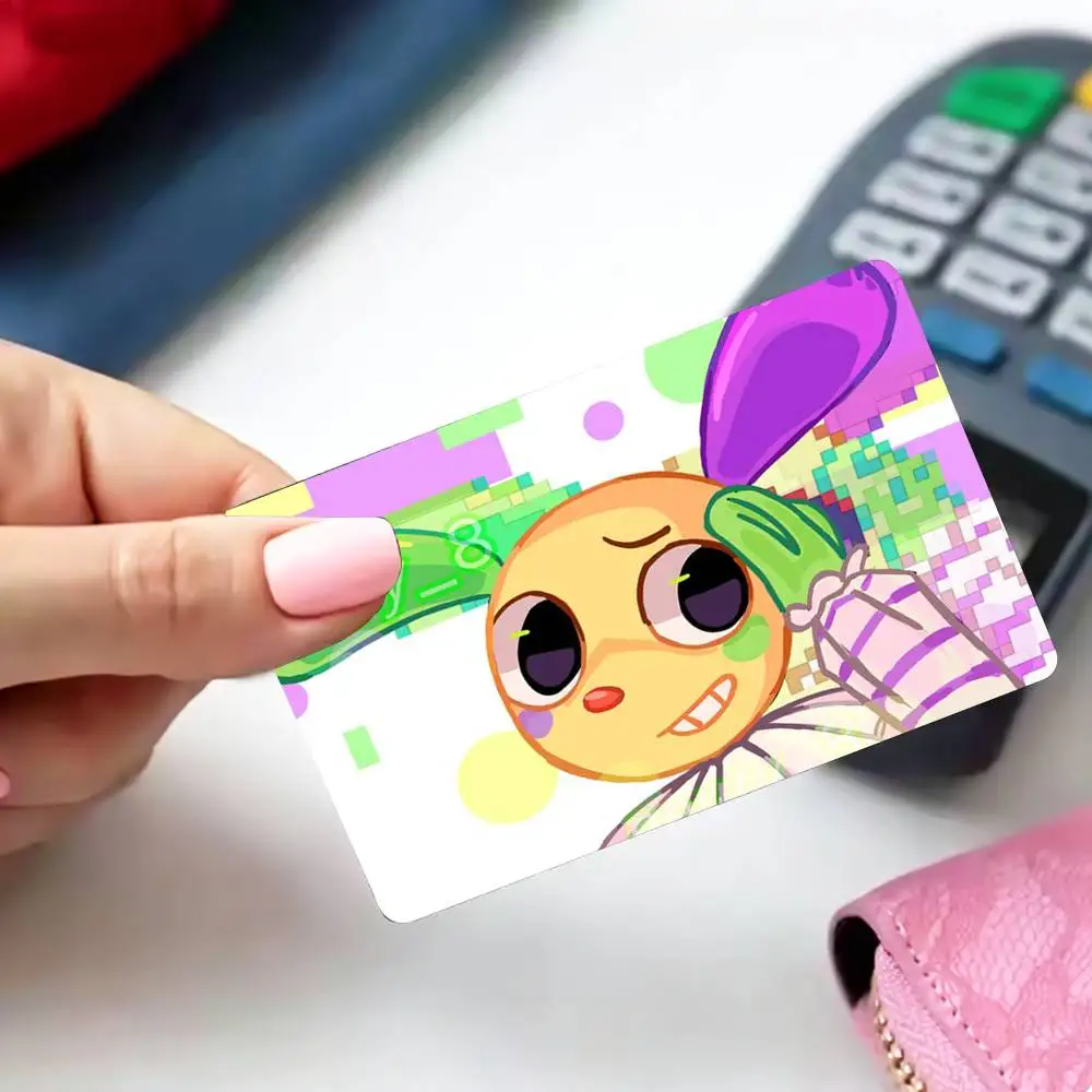 Cute Cartoon Horror L-Looey   4pcs 1Set Card Stickers Small Waterproof Chip 4PCS Card Sticker Anti-Scratch