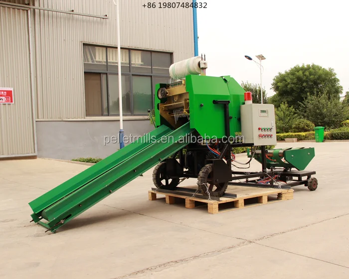 Machine, Powder Saving Electric Drive hay Silage Baling Machine Farm Multi Use Corn Wheat Straw Silage Baler and Wrapper