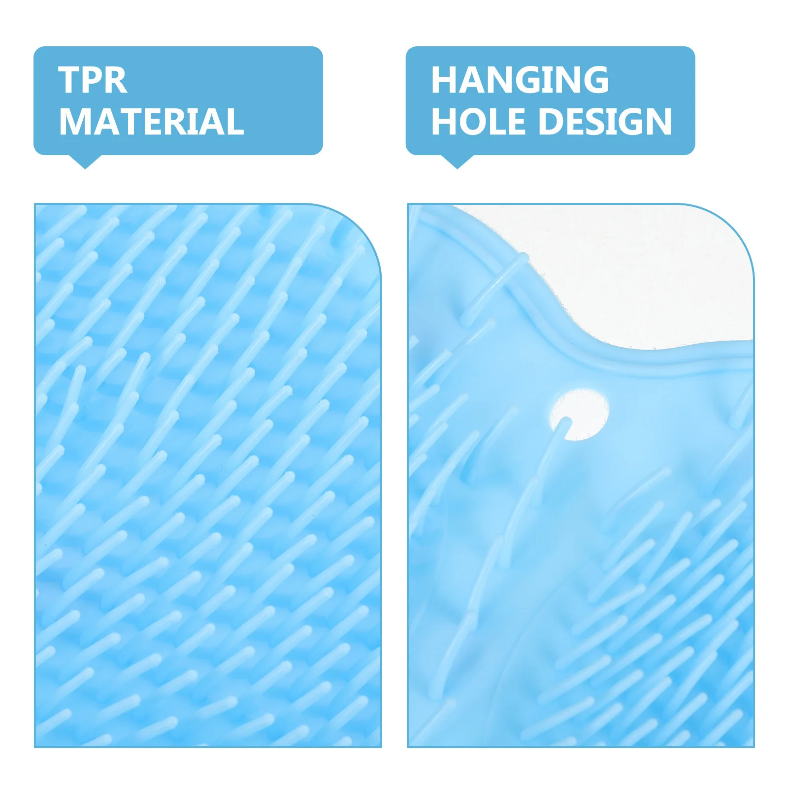 

Anti-Slip Bathroom Mat Large Size Shower Foot Scrubber Wall Mounted Back Scrubber With Suction Cups Nonskid Bathtub Floor Pad