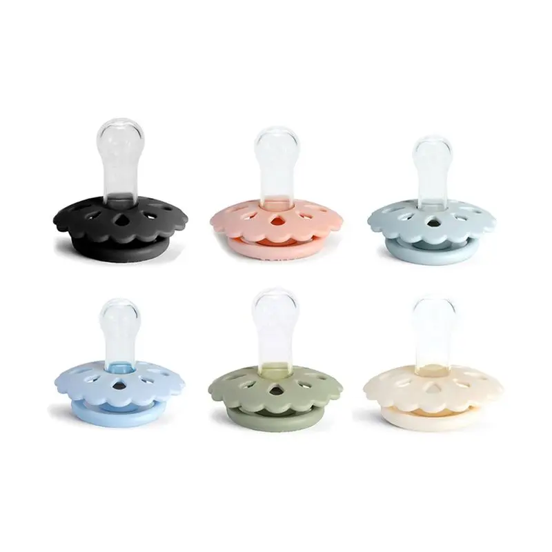 L81A 2025-الطفل المطاط الطبيعي (6-18) زهرة فائقة النعومة من اللاتكس الطبيعي تقليد حليب الثدي النوم حديثي الولادة