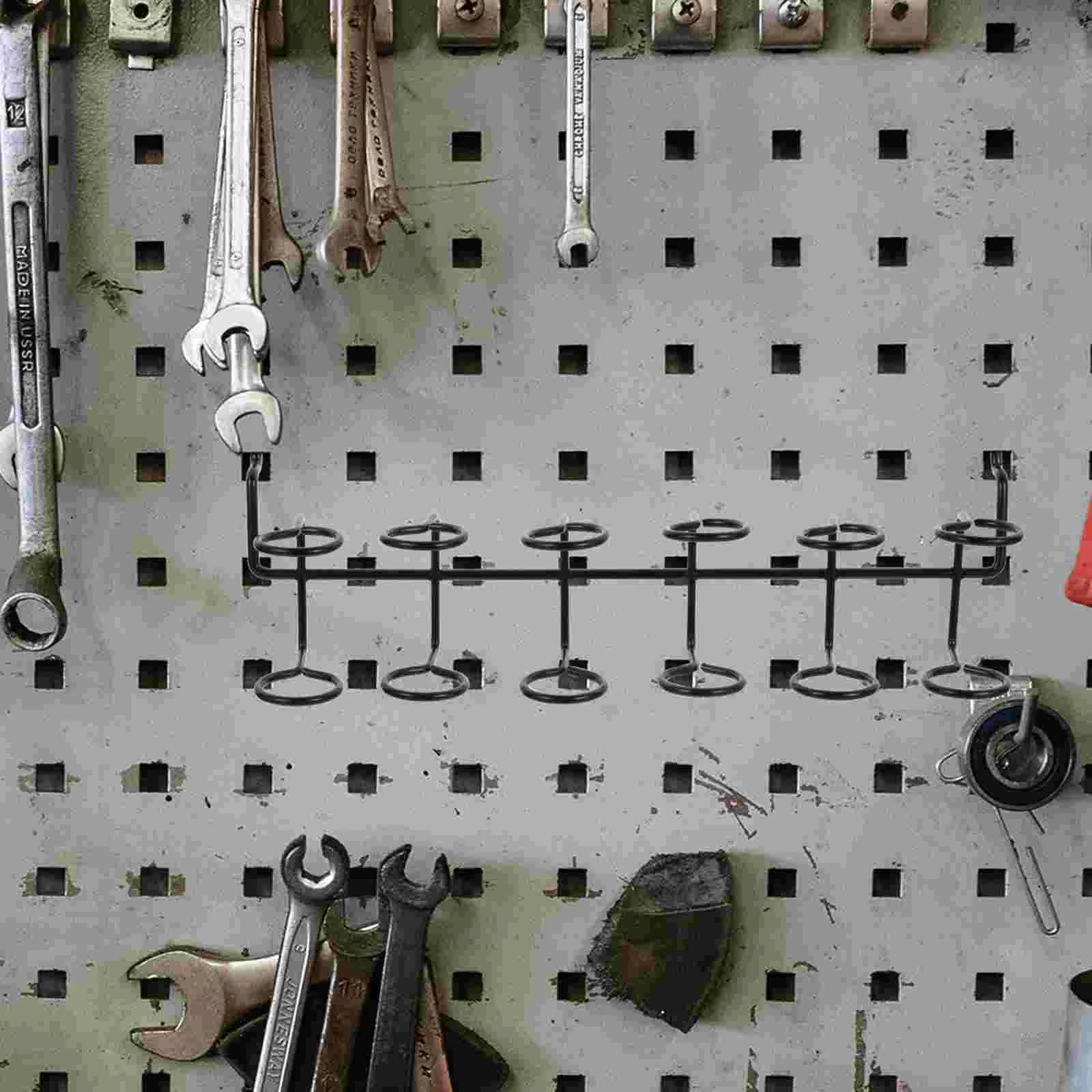 2 Pcs Pegboard Screwdriver Holder Hook Tool Utility Hooks Metal Storage Rack Accessories Iron