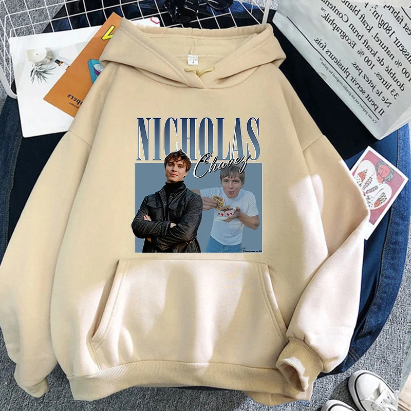 New Nicholas Chavez Hoodies Women Kawaii Grunge Cartoon Graphic Hoodie Hip Hop Winter Warm Unisex Sweatshirts Female Streetwear