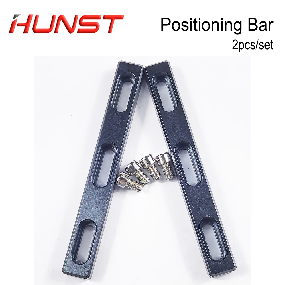 Hunst Worktable Positioning Bar 2pcs 130*16mm Dia.6mm + 4pcs Positioning Screw for DIY Fiber & Co2 & UV Laser Marking Machine