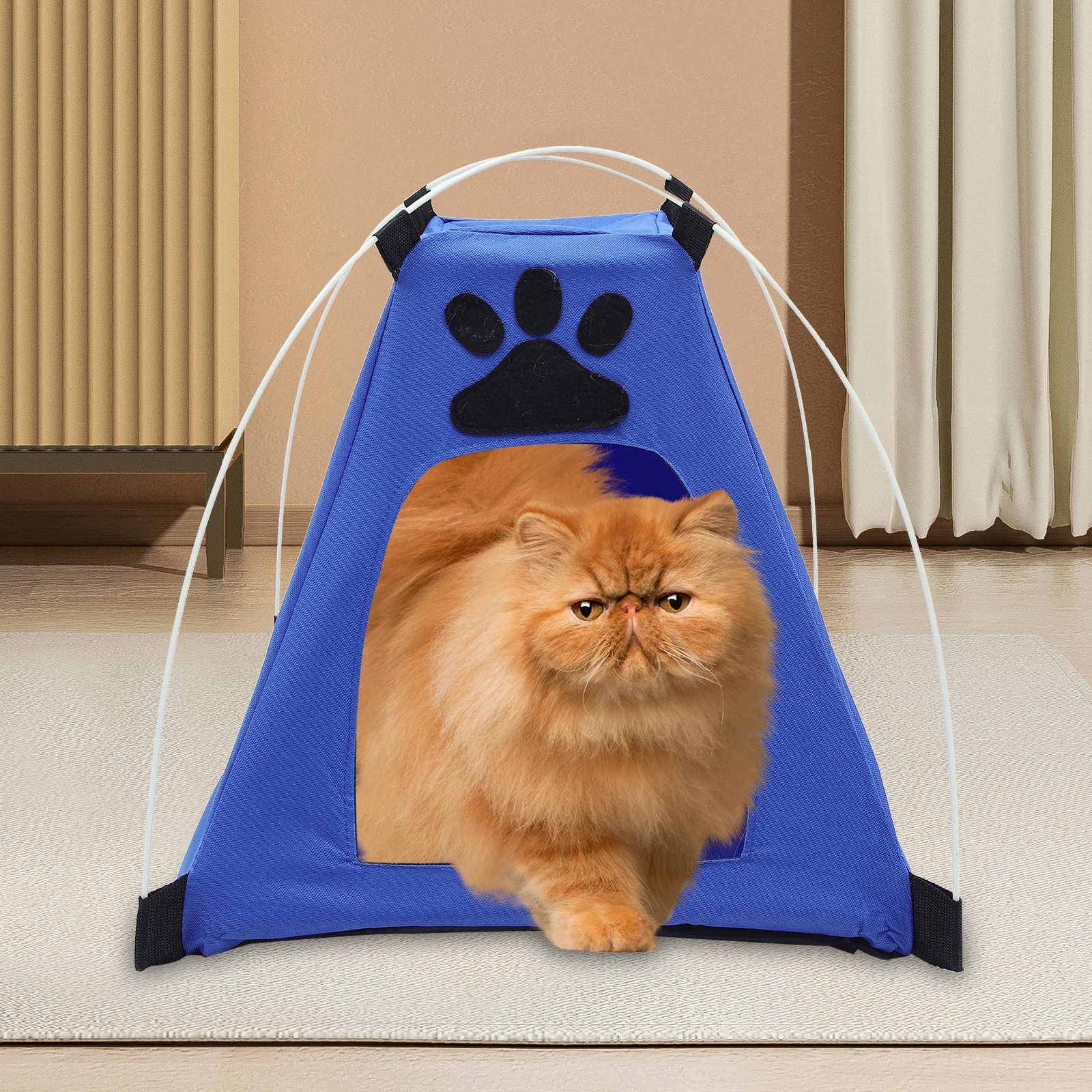 Kühlendes Haustierzelt für kleine Tiere, abnehmbares, atmungsaktives Hundehaus mit kompaktem Design, Sommer-Indoor-Spielversteck, Hütte für Katzen