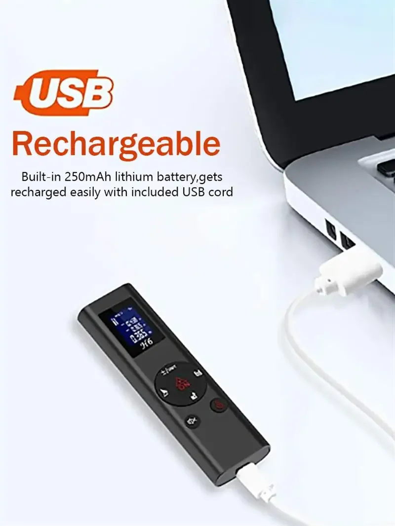 

Цифровой Ручной Мини-дальномер с зарядкой через USB, 40 м