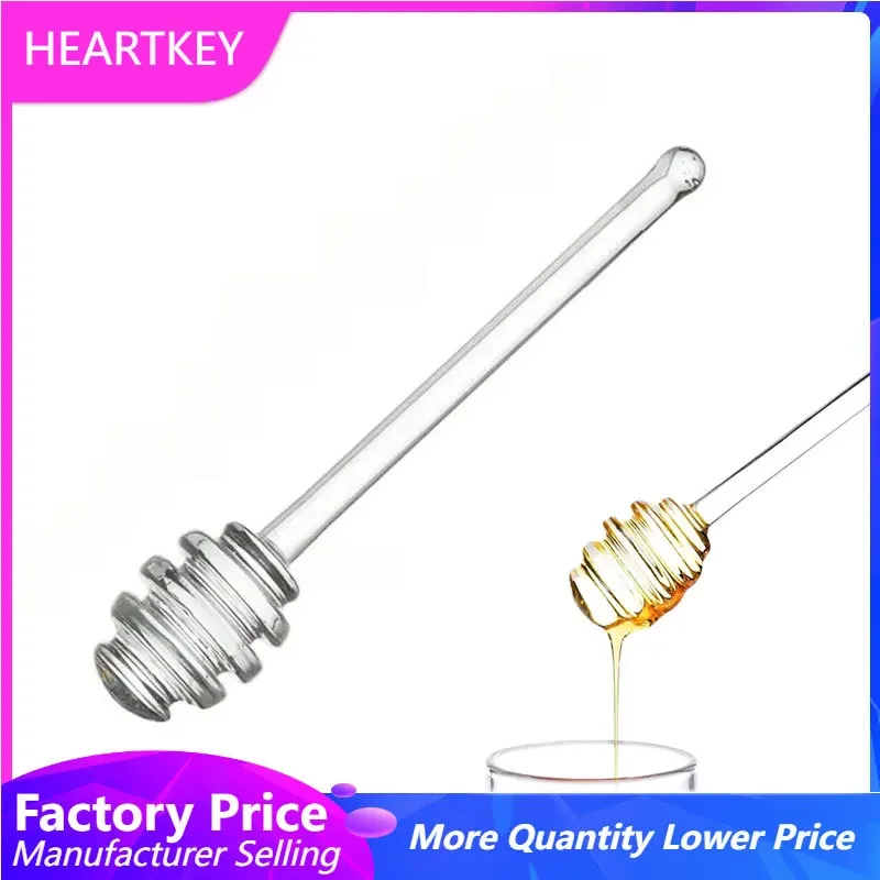 

2PCS/SET Honey Stick Glass Honey Spoon Stir Bar Mixing Stick Honey Jar Jam Supplies Honey Tools Kitchen Accessories