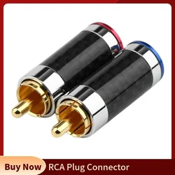 RCA Connector Consumer Electronics Male Audio Jack Speaker Terminal Carbon Fiber Shell For Video Mixer Home Theater Sound System