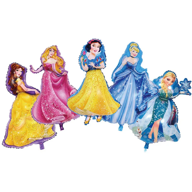 New Disney Princess Birthday Party Decoration Tableware Cup Plate Balloon Princess Birthday Backdrop Style Event Party Supplies